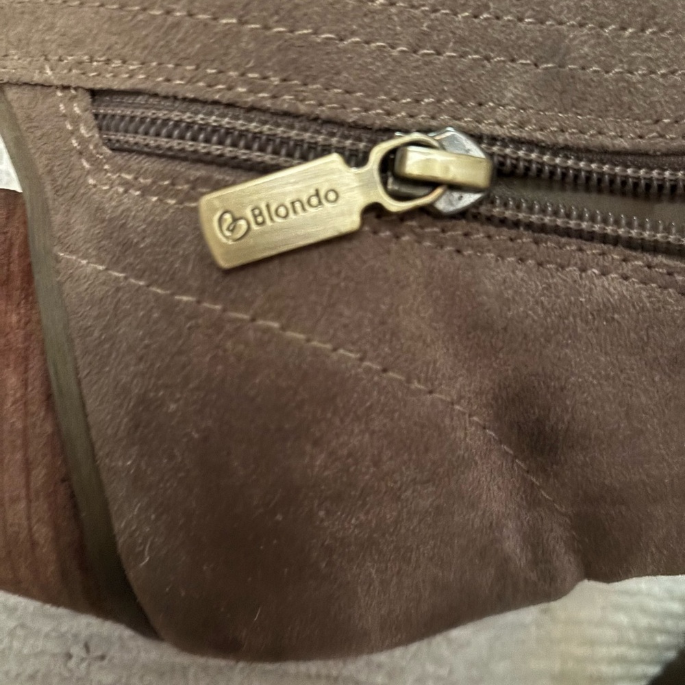 Blondo Taupe Suede Ankle Boots (8) - Picture 10 of 17
